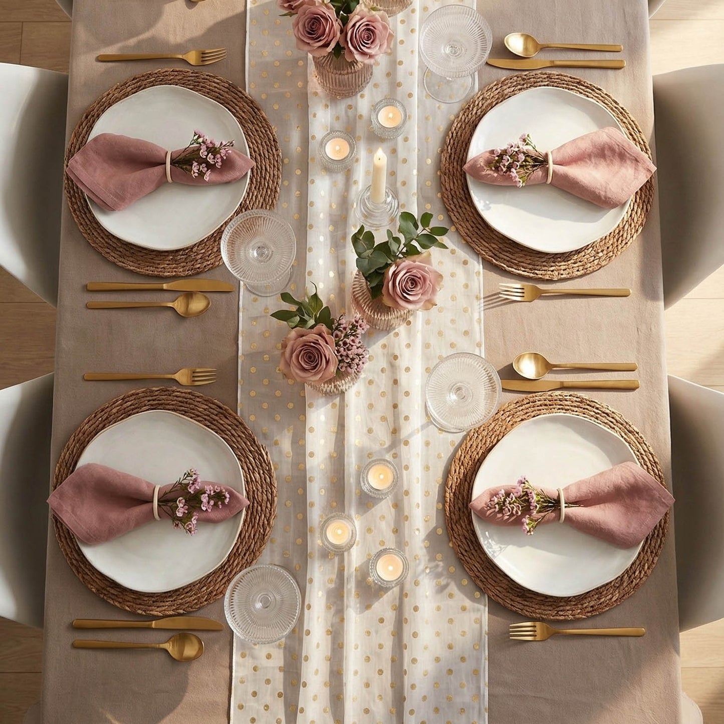 Round Brown Seagrass Placemats