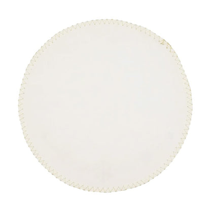 Fennco Styles Christmas Collection Embroidered Design Placemats 14" Round, Set of 4 - Festive Table Mats for Christmas, Winter Holidays, Home Décor, Banquet, Family Gathering, Special Occasion