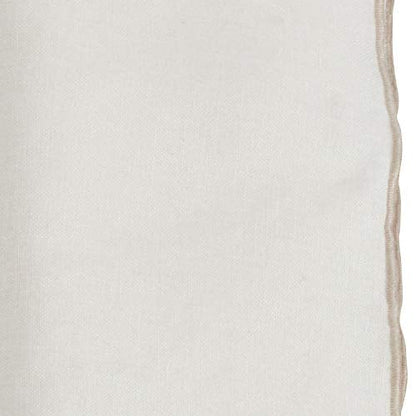 Fennco Styles Amelia Collection Classic Stonewashed Border Stitch 100% Pure Linen 20 x 20 Inch Cloth Napkins – Natural Dinner Napkins for Banquet, Wedding, Special Events and Home Décor
