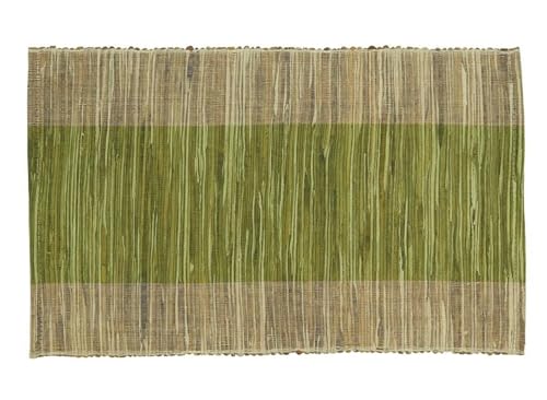 Fennco Styles Modern Water Hyacinth Banded Placemats 14 x 19 Inch, Set of 4 - Shimmering Table Mats for Home Décor, Dining Table, Banquets, Holiday and Special Events