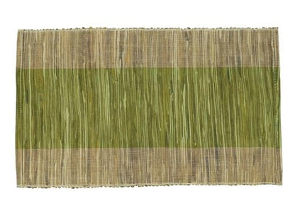Fennco Styles Modern Water Hyacinth Banded Placemats 14 x 19 Inch, Set of 4 - Shimmering Table Mats for Home Décor, Dining Table, Banquets, Holiday and Special Events