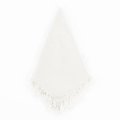Fennco Styles Lizette Fringed Festive Cotton Napkins 20-inch Square, Set of 4