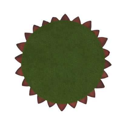 Fennco Styles Harvest Fall Leave Holiday Placemats 15" Round, Set of 4 - Copper Leaf Pattern Design Table Mat for Home Décor, Autumn Festivals, Family Gathering, Thanksgiving and Special Events