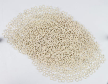 Fennco Styles Handmade All-Over Tatted Lace Doilies, 10-inch Heart Shaped, White Color, Set of 4