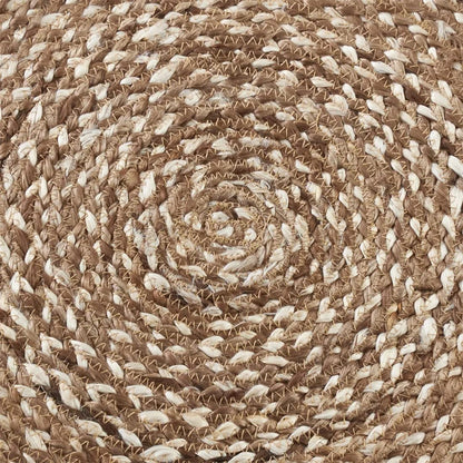 Fennco Styles 100% Jute Woven Design Farmhouse Placemats 16 Inch Round, Set of 4 - Natural Braided Table Mats for Home, Dining Room, Banquets, Family Gathering and Special Occasion