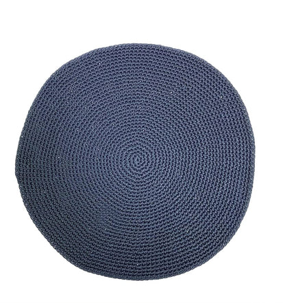 Fennco Styles Handmade Crochet Farmhouse Placemats 14-inch Round, Set of 4 - Decorative Table Mats for Home Décor, Dining Table, Banquets and Special Events