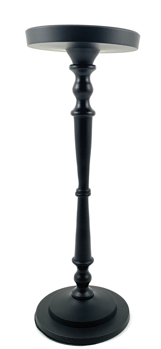 Vibhsa Pillar Candle Holder | Matte Black, 11.5"H, Fits 3.5" Candles