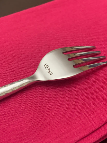 Vibhsa Hammered Silver Flatware Stainless Steel Set of 20