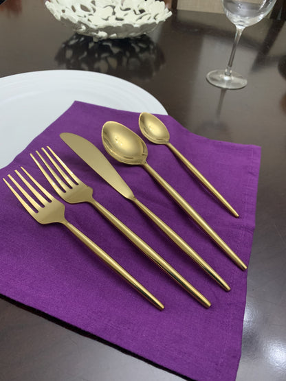 Vibhsa 20 Piece Gold Flatware Set, Service for 4