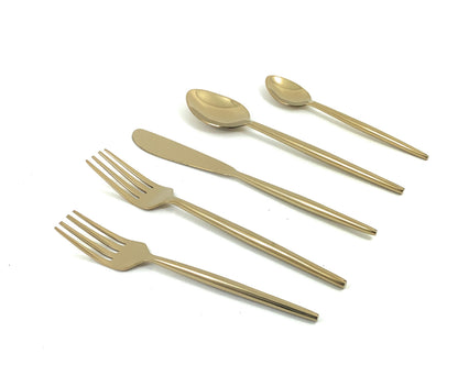 Vibhsa 20 Piece Gold Flatware Set, Service for 4