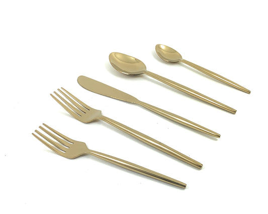 Vibhsa 20 Piece Gold Flatware Set, Service for 4