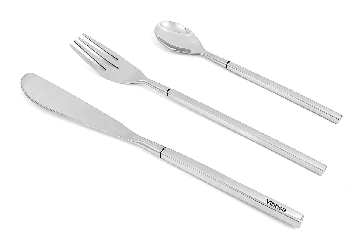Vibhsa 36-PC Flatware Set (Dinner Knife, Dinner Fork, Dessert Spoon)