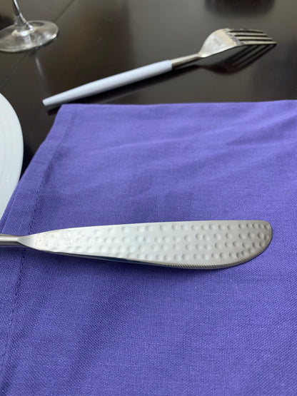 Vibhsa White & Silver Flatware Stainless Steel Set of 20