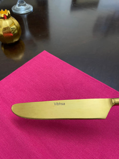Vibhsa Designer Gold Stainless Steel Flatware Set of 20 PC
