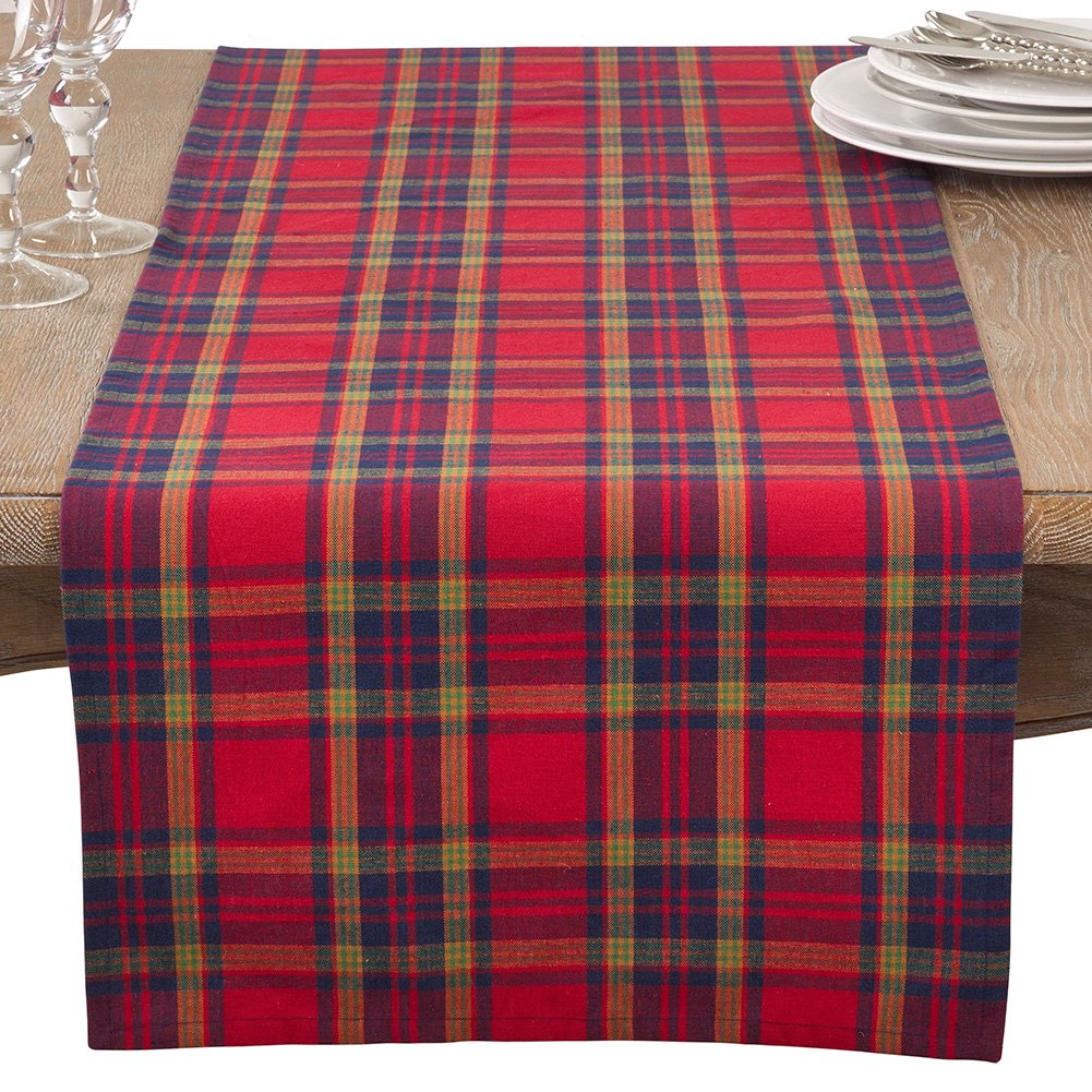 Fennco Styles Classic Plaid Design Tabletop Collection