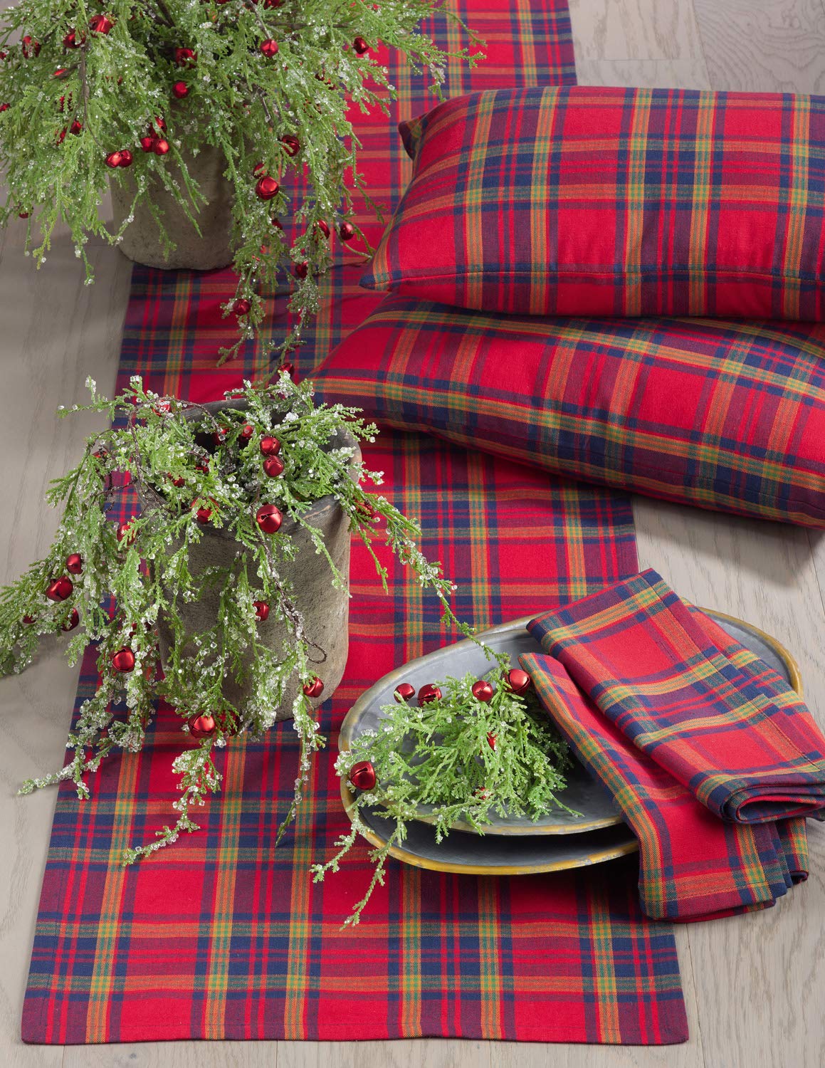 Fennco Styles Classic Plaid Design Tabletop Collection
