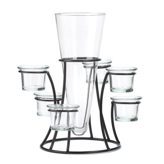 Circular Candle Stand with Vase