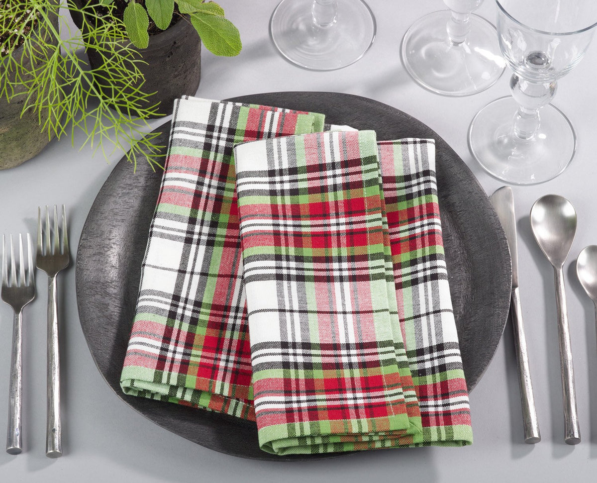 Fennco Styles Classic Plaid Design Tabletop Collection