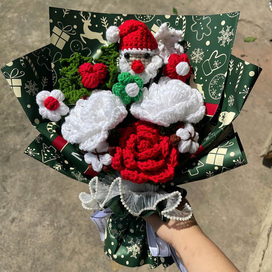 Completed Crochet Flowers Bouquet (Christmas Rose)