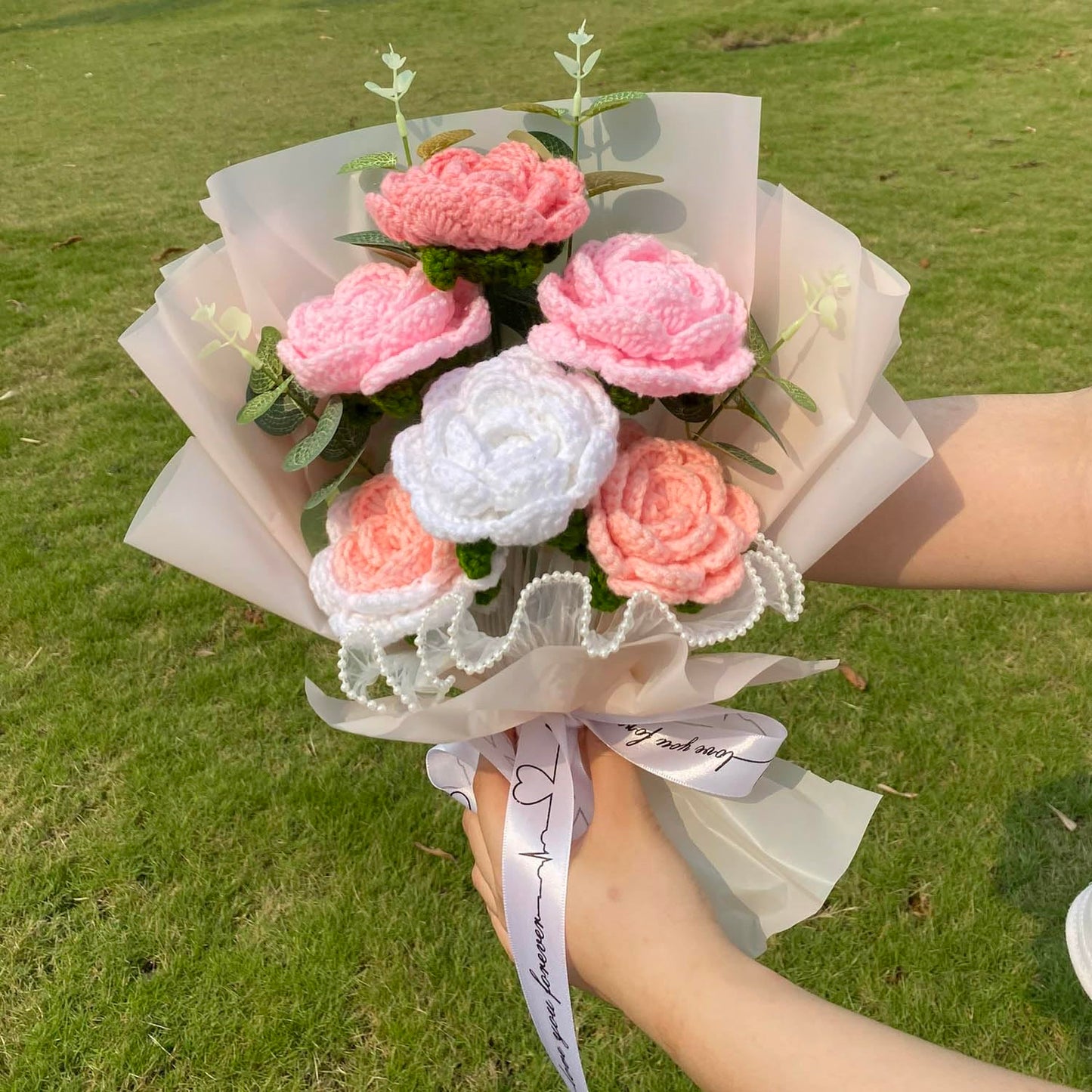 Completed Crochet Flowers Bouquet (Rose)