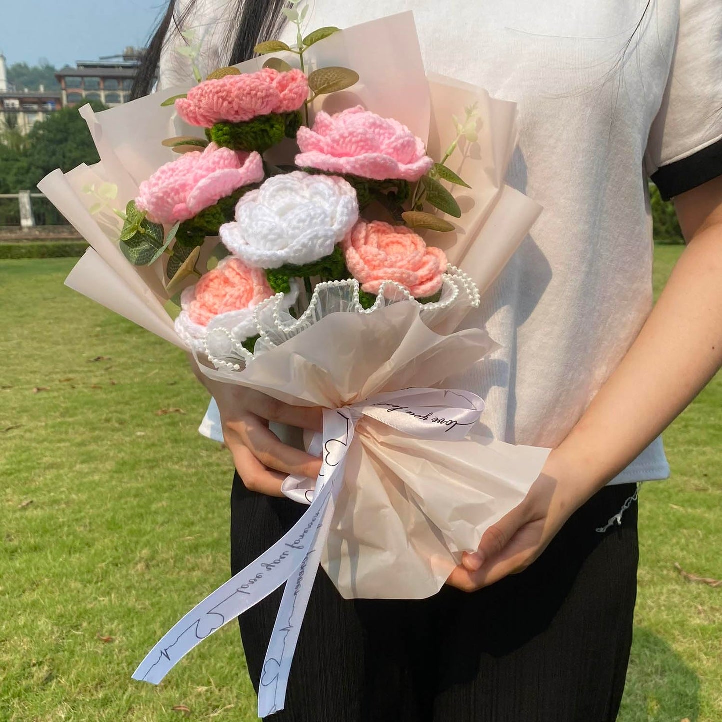 Completed Crochet Flowers Bouquet (Rose)