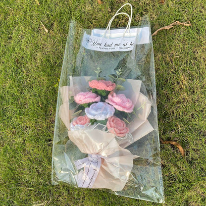 Completed Crochet Flowers Bouquet (Rose)