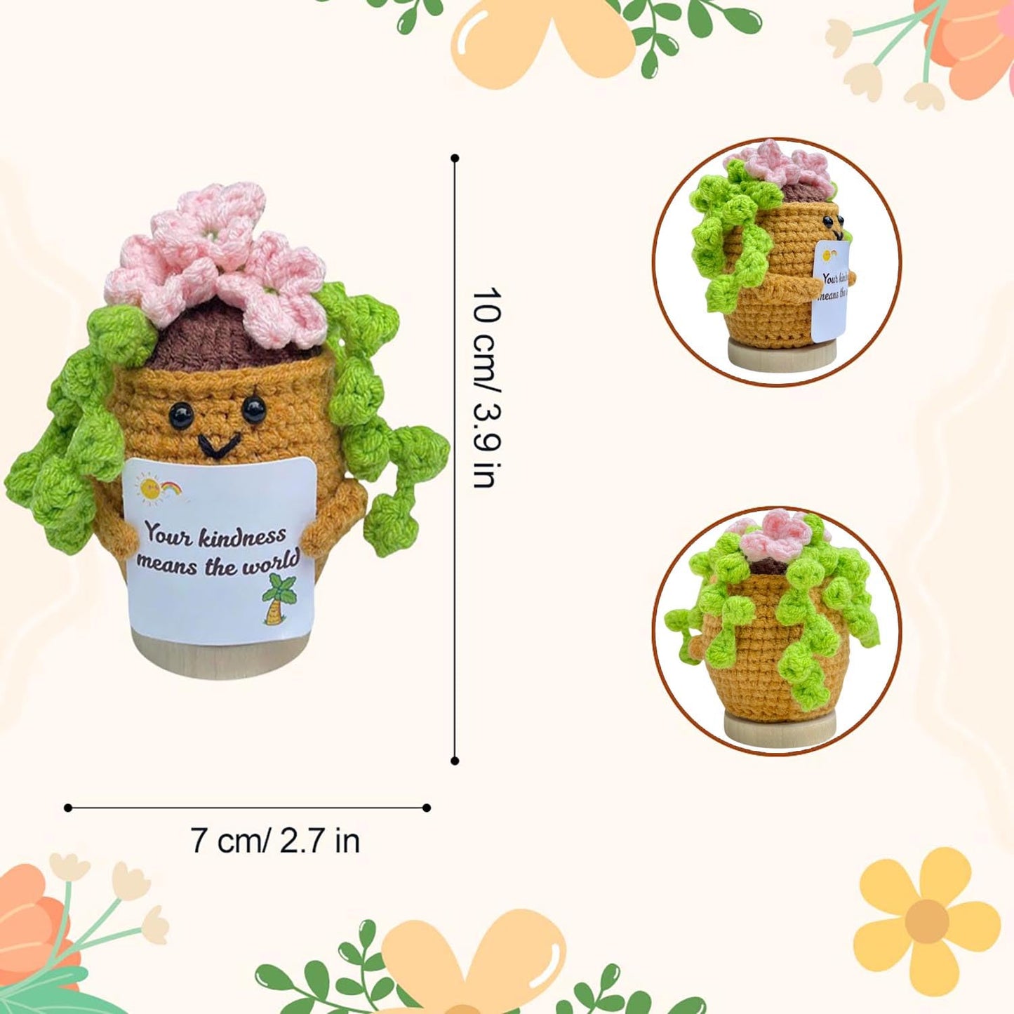 Handmade Crochet Positive Gifts for Women, Friend (String of pearls)