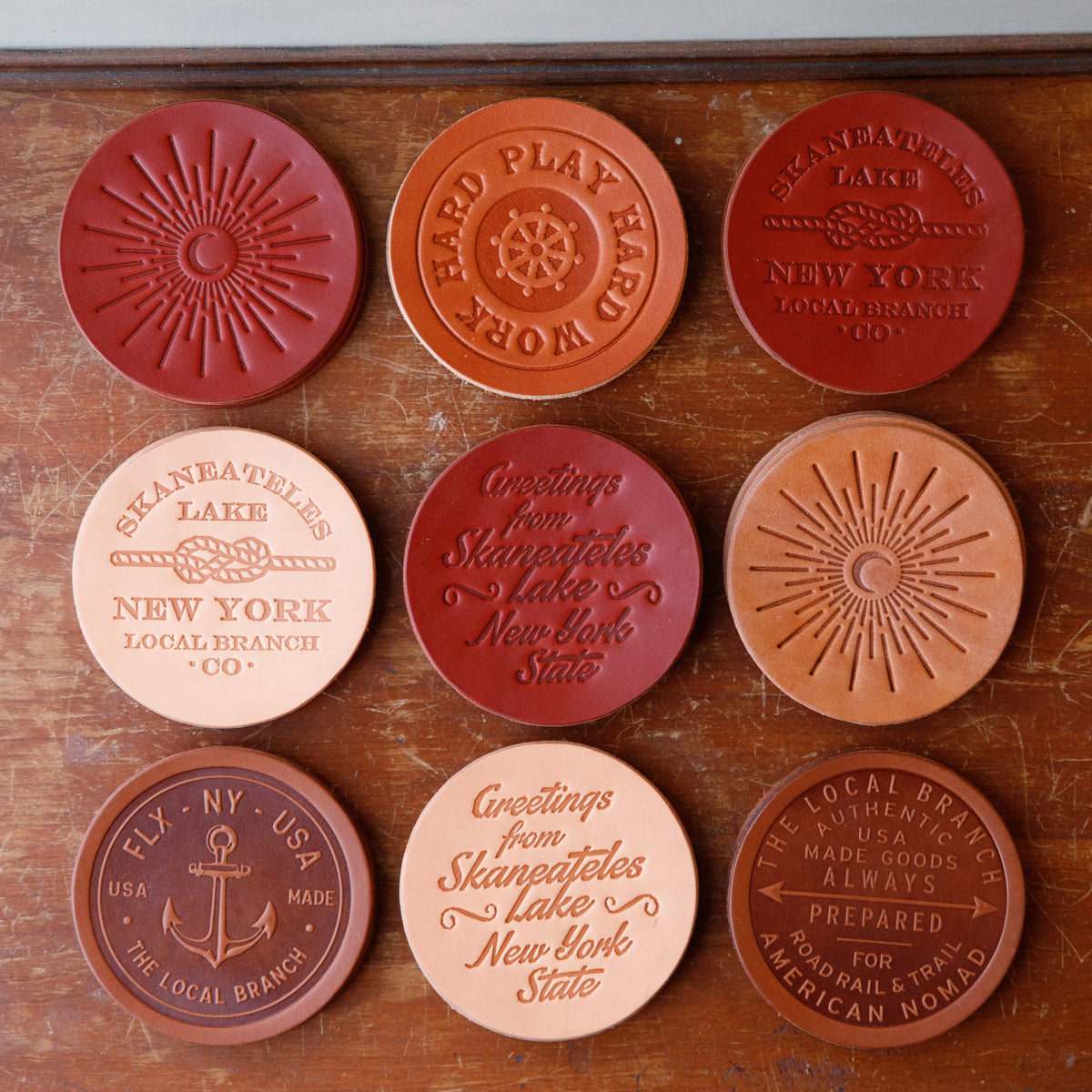 Leather Coasters - USA Made