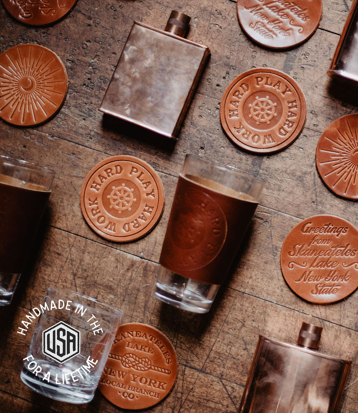 Leather Coasters - USA Made