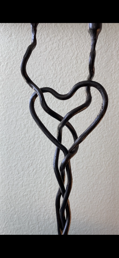 One Heart Candle Holder — Handmade Romantic Iron Sculpture