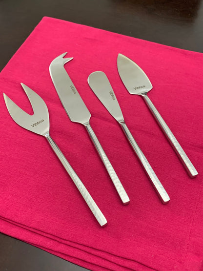 Vibhsa Silver Cheese knives set of 4 Stainless Steel