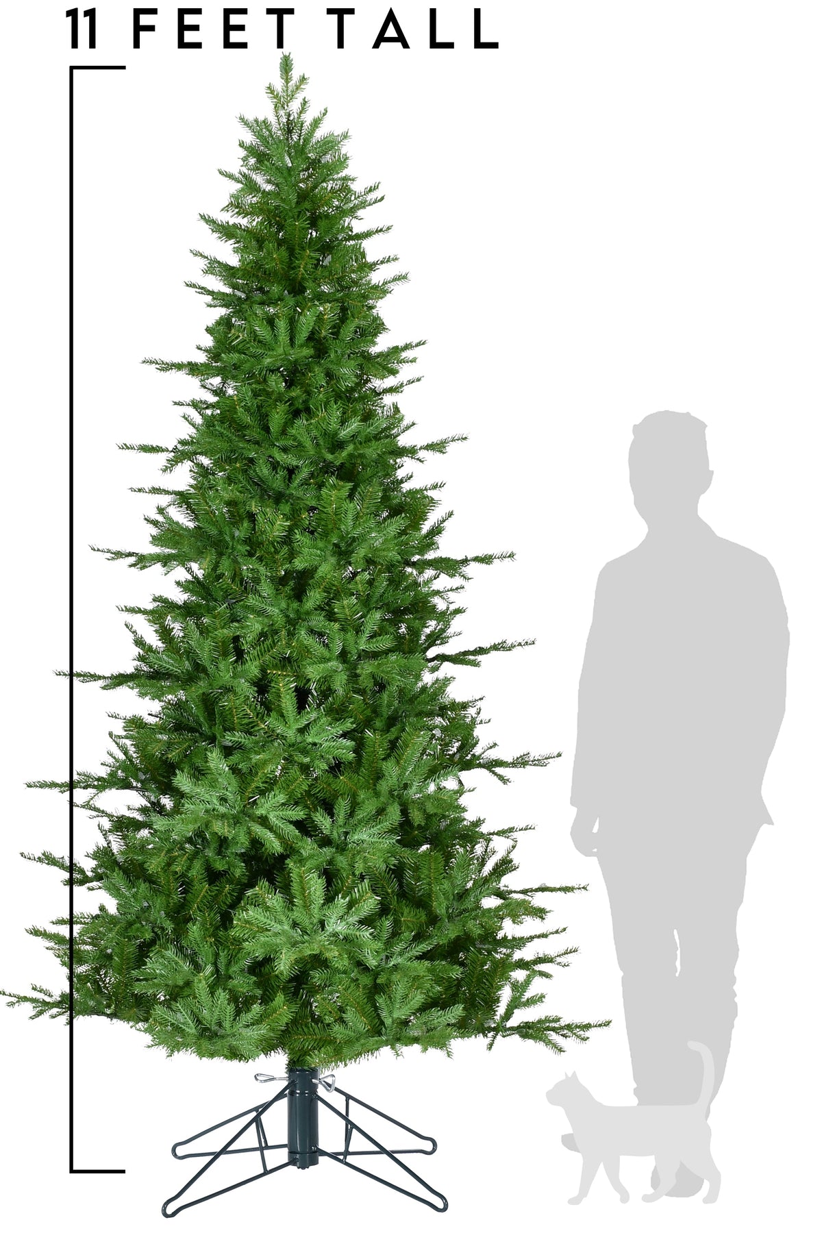 11ft Unlit Natural Green Aspen Fir Christmas Tree - Green