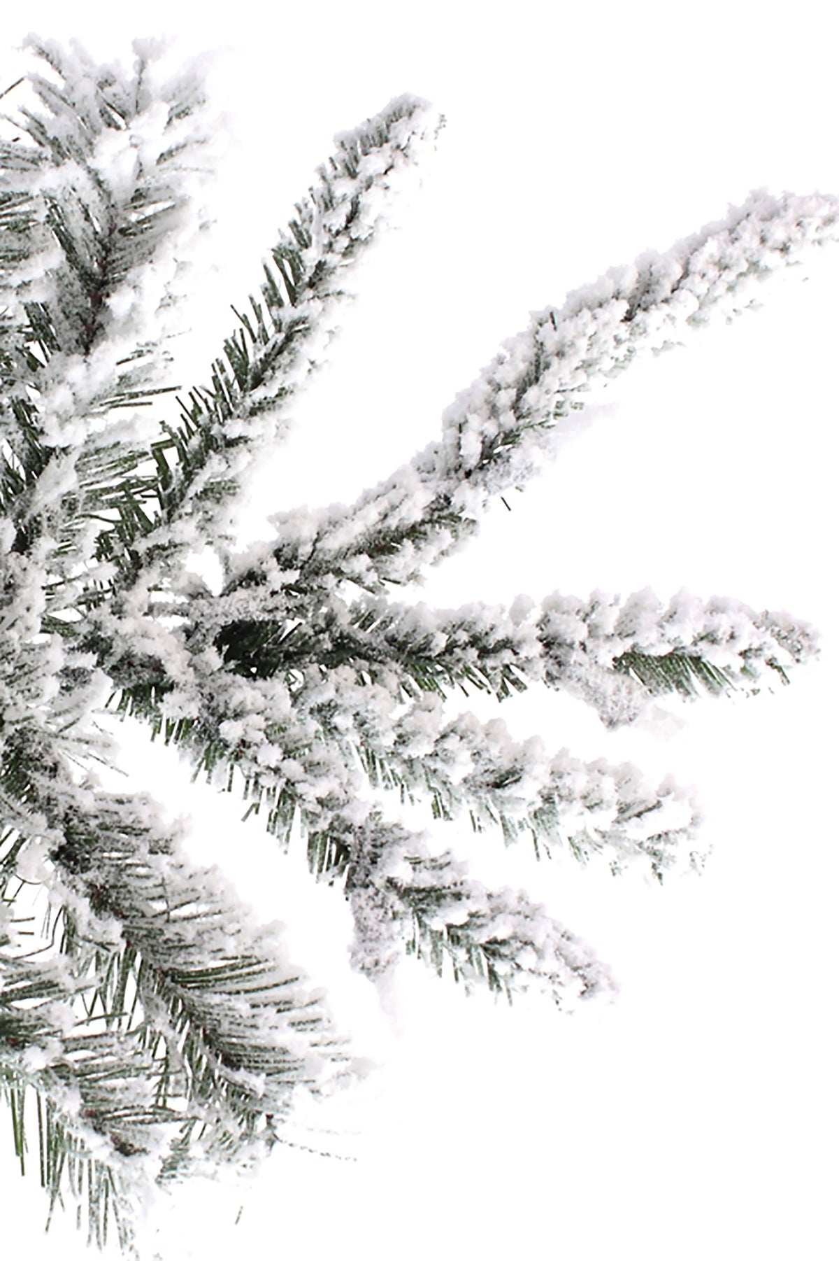 Prelit Slim Snow Flocked Christmas Tree with Warm White Lights