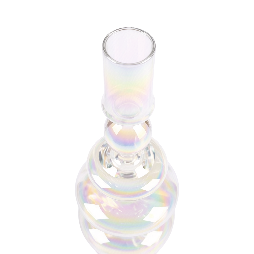Rainbow Prism Glass Candle Holders – Pair