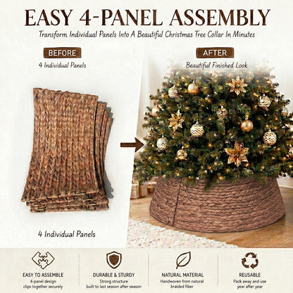Brown Water Hyacinth Christmas Tree Collar