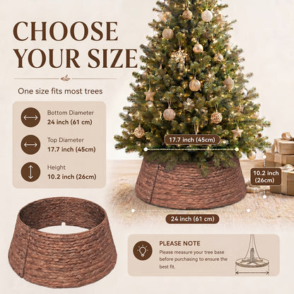 Brown Water Hyacinth Christmas Tree Collar