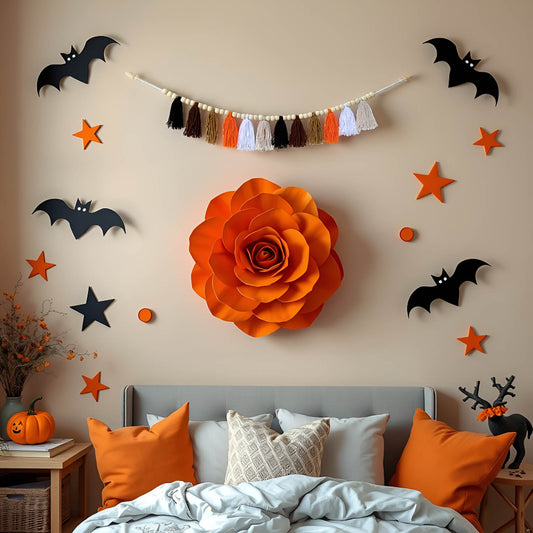 Boho Hanmade Wood Beads Garland with Tassels + 2 Hooks (Brown)