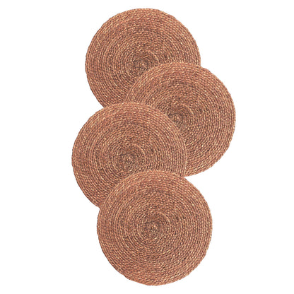 Round Brown Seagrass Placemats