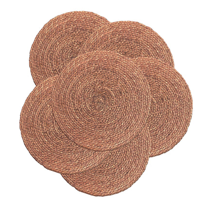 Round Brown Seagrass Placemats