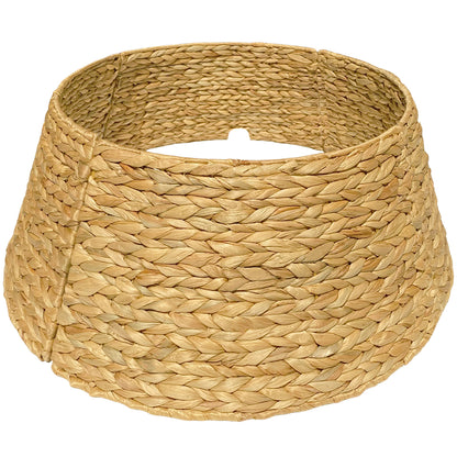 Handwoven Christmas Tree Collar – Natural Water Hyacinth Rattan Ring