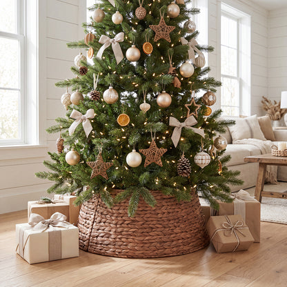 Brown Water Hyacinth Christmas Tree Collar