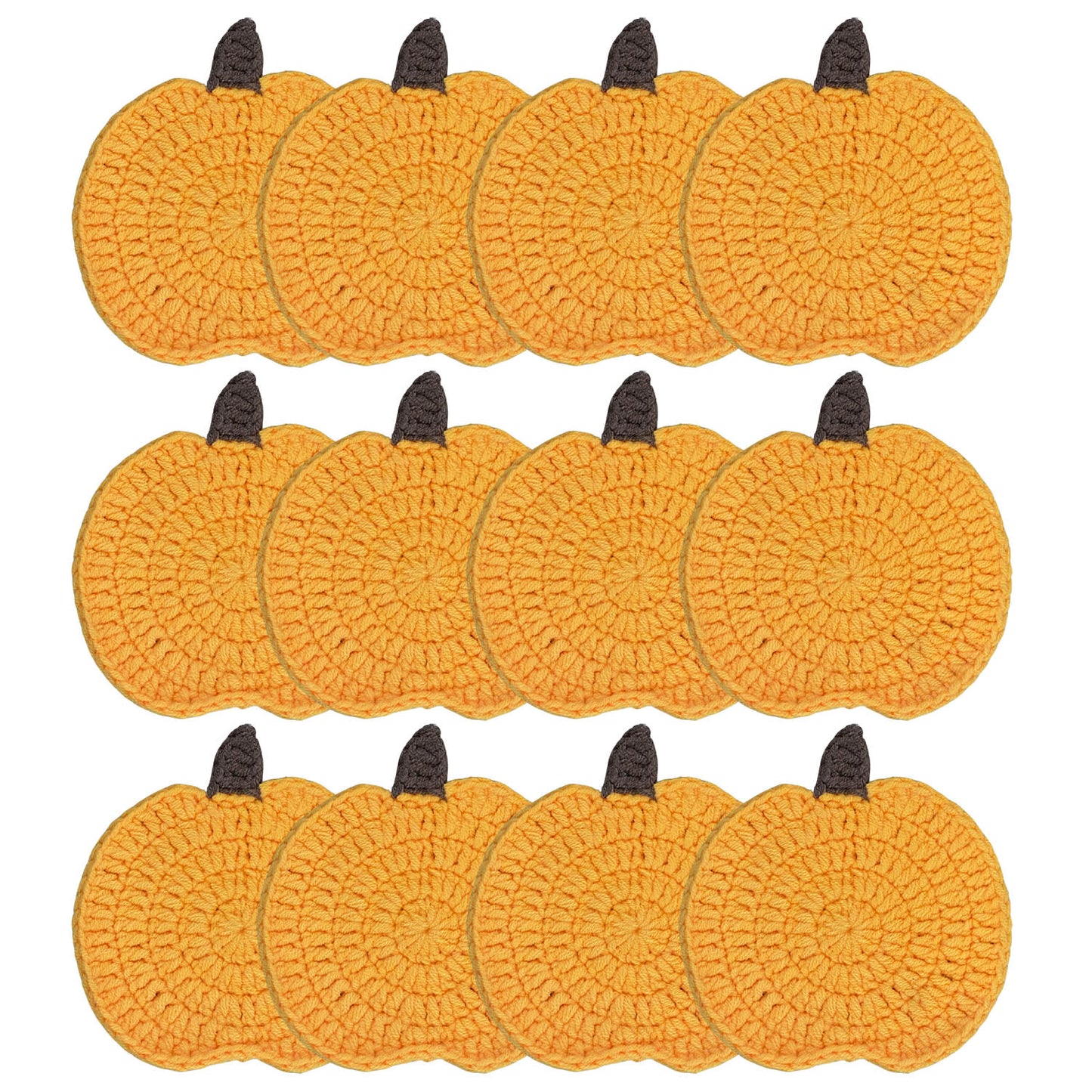 Crochet Pumpkin Coasters