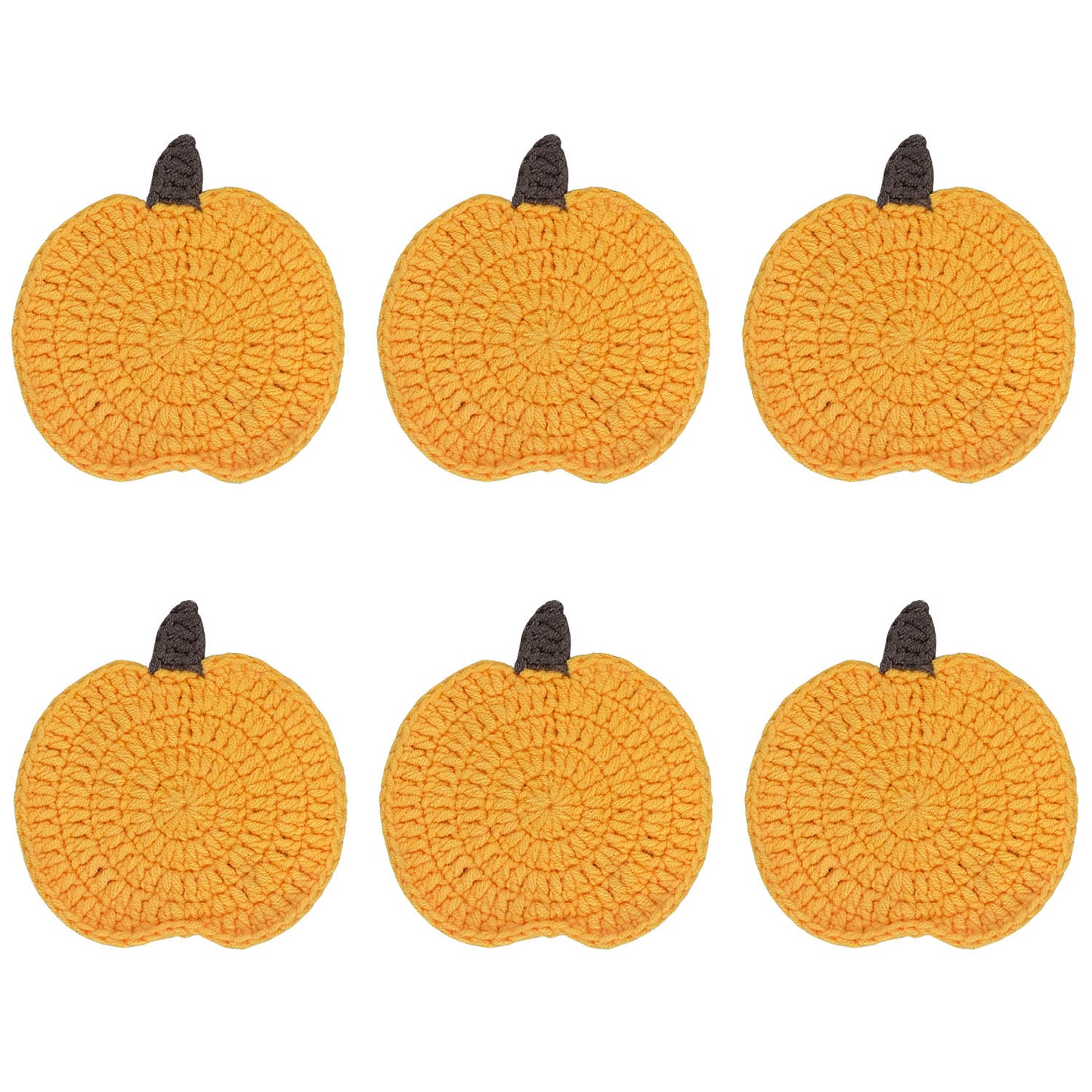 Crochet Pumpkin Coasters