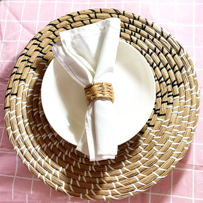 Woven Water Hyacinth Napkin Rings
