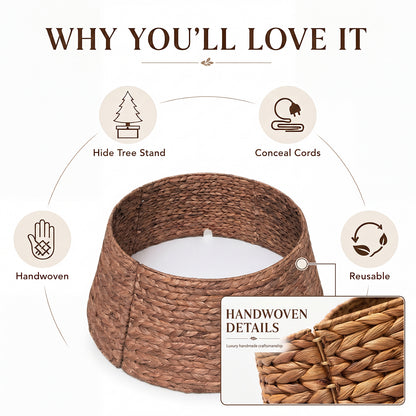 Brown Water Hyacinth Christmas Tree Collar