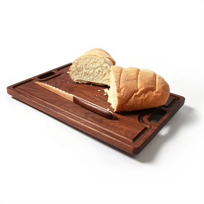 Personalized Cutting Board Wedding Gift, Monogrammed Cutting Board 18" x 12" With Juice Groove and Handles, Christmas, USA Made