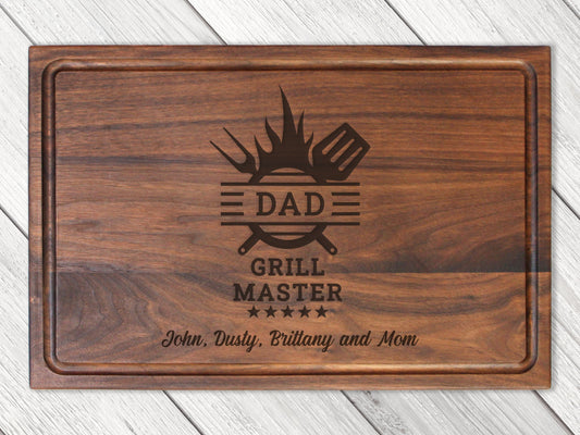 Gift For Dad Cutting Board, Personalized Gifts For Dad, Custom Grilling Gift For Dad, BBQ Gift For Dad, Custom Cutting Board - USA Made