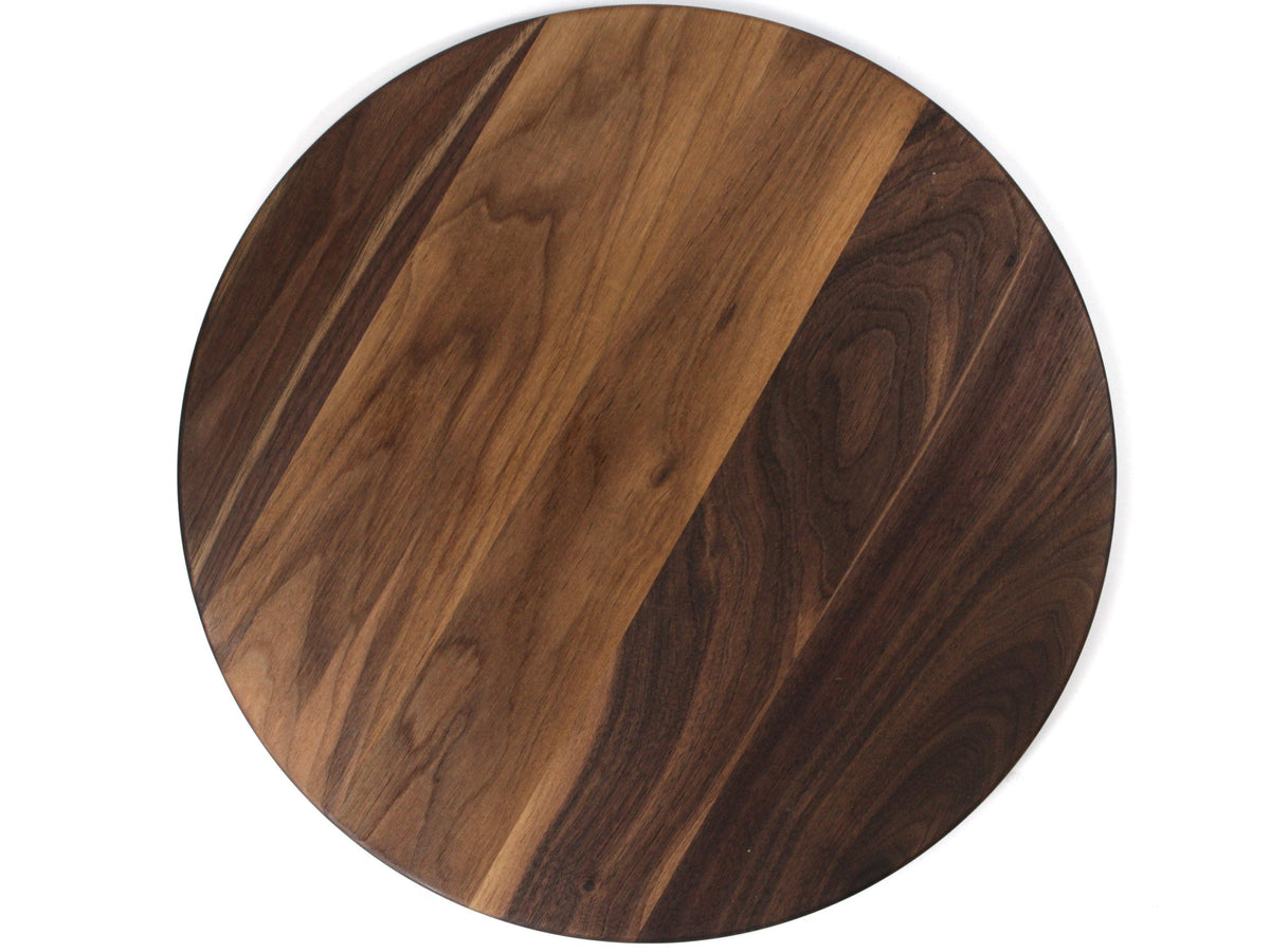 18" Walnut Personalized Round Board with Juice Groove, 18” Round Personalized Charcuterie Board, Wedding Gift, Gift For the Couple, USA Made
