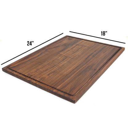 Extra Large Walnut Cutting Board 24" x 18", With Juice Groove, Father's Day Gift, Wedding Gift, Anniversary Gift, 100% Made in the USA