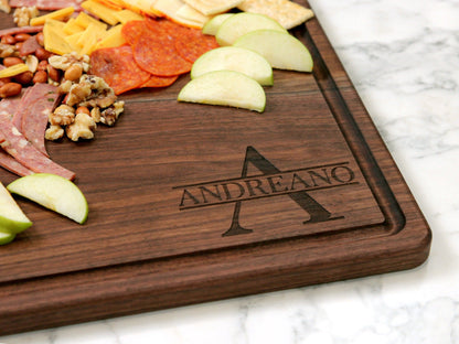 Extra Large Walnut Cutting Board 24" x 18", With Juice Groove, Father's Day Gift, Wedding Gift, Anniversary Gift, 100% Made in the USA